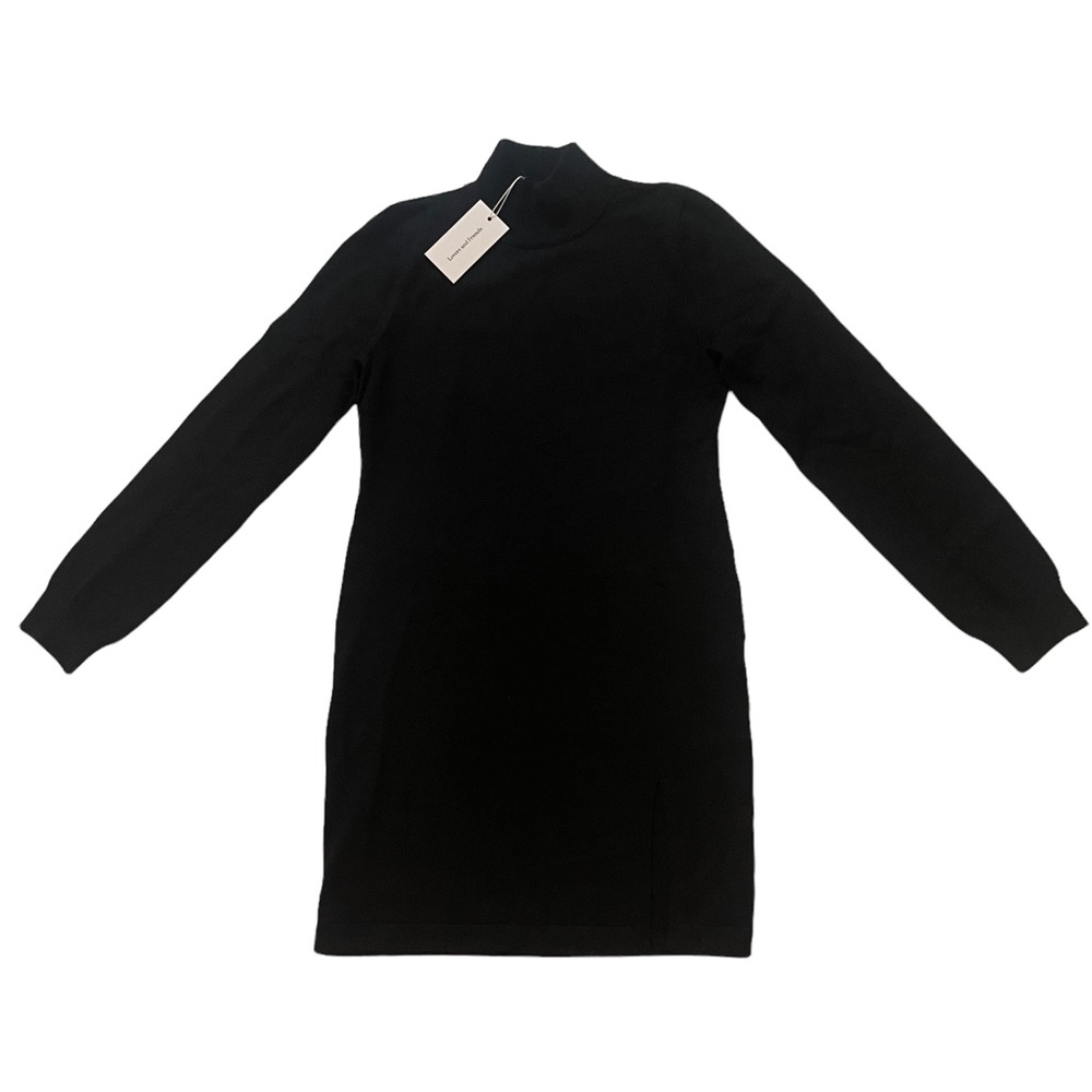 NWT LOVERS + FRIENDS Tamarin Sweater Dress Black Size M - Picture 2 of 8